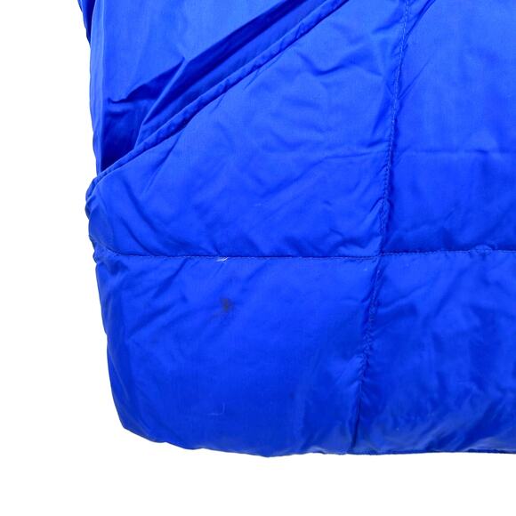 Lands End Size XXL Puffer Vest Blue Quilted Down Insulated Full Zip Outerwear - Picture 4 of 8